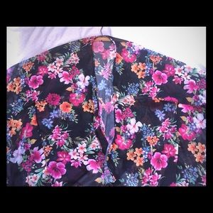 Flower, Quarter sleeve, sheer cardigan cover